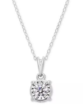 TruMiracle Diamond 18” Pendant Necklace (1/2 ct. t.w.) in 14K White Gold NIB*
